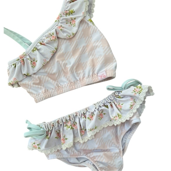 SweetHoney Vintage Floral Bikini 3T - Picture 2 of 5